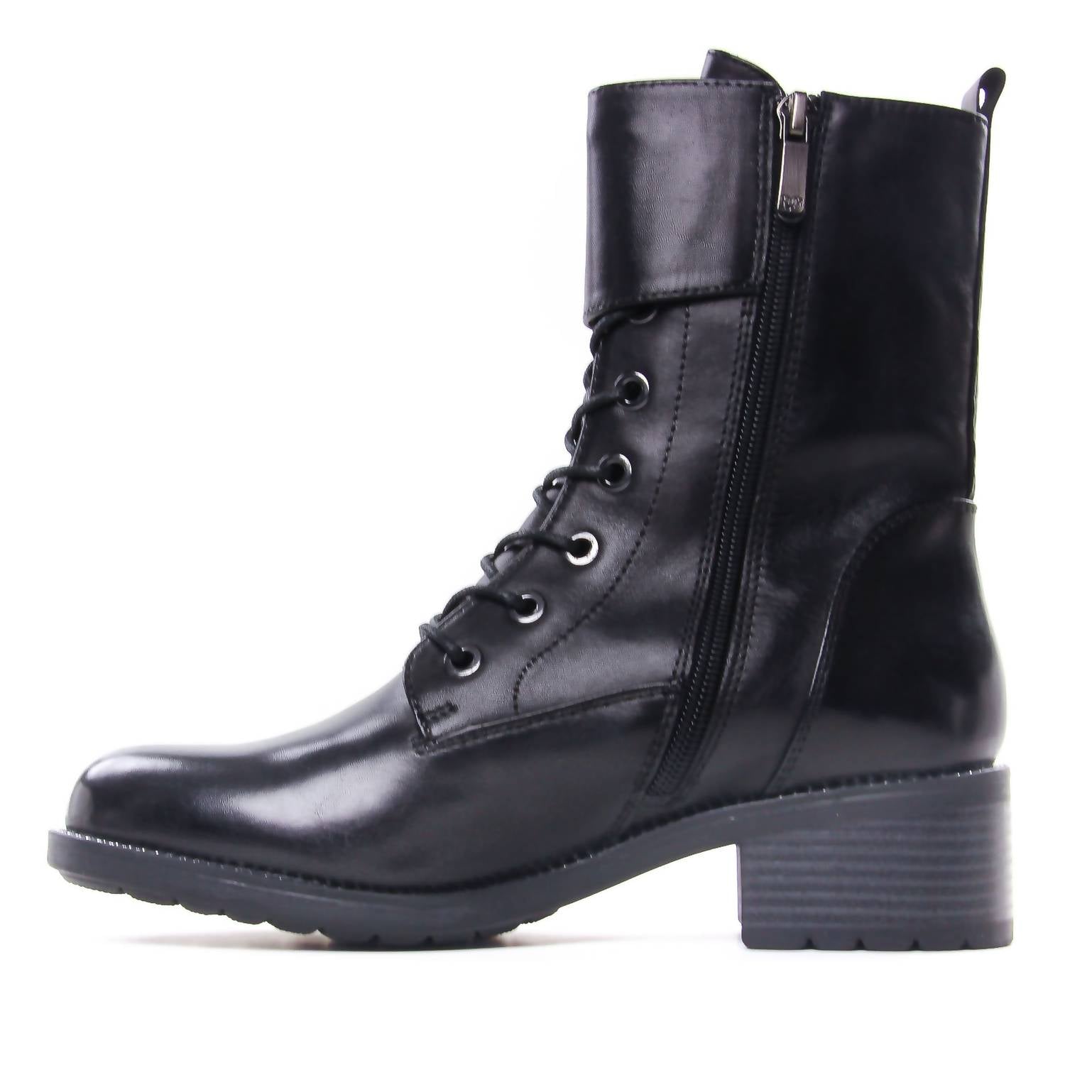 Regarde Le Ciel Women's Emily Moto Boots in delice black silver - women's shoe - alternate view