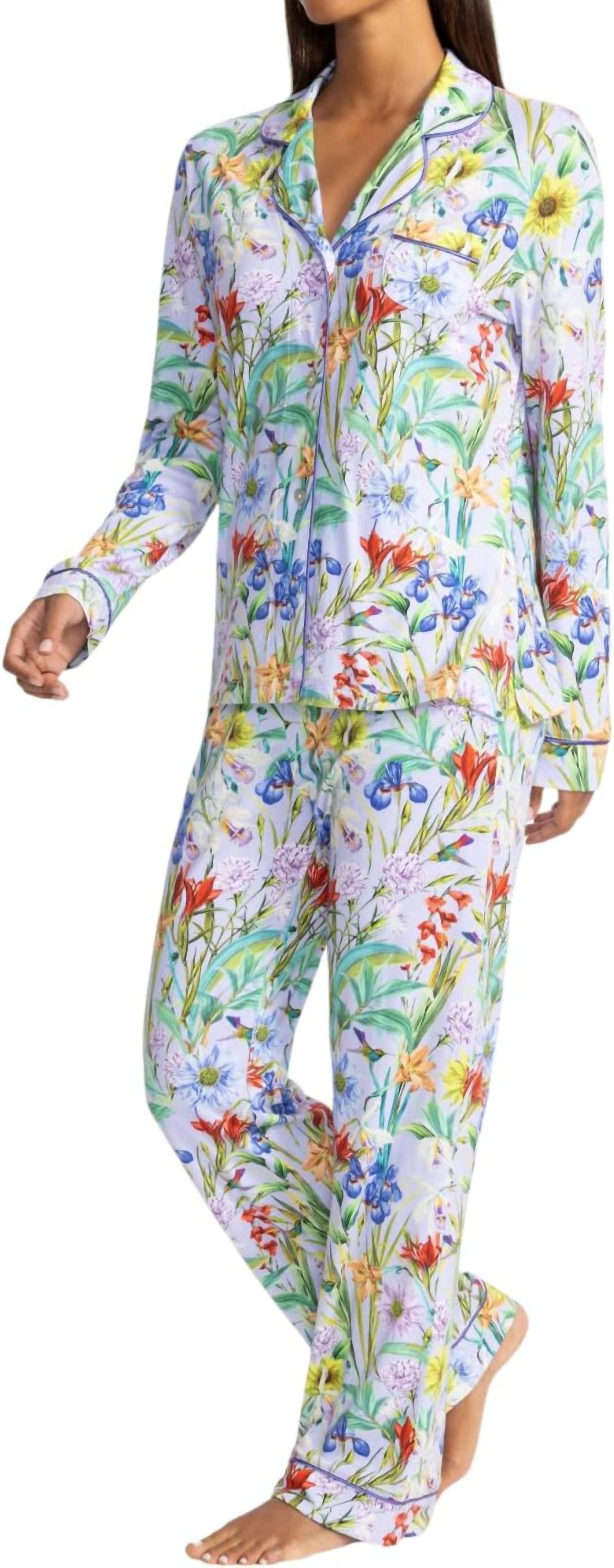 Johnny Was Carly Daphne Floral Pajama Pant in purple - women's pants - alternate view