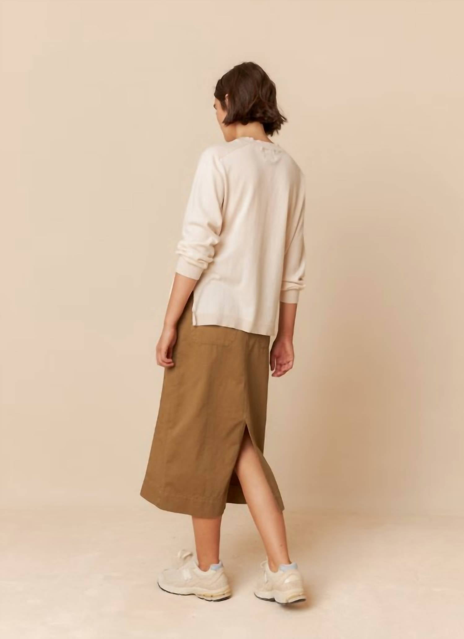 Indi & Cold - Basic Knit Long Sleeve Sweater