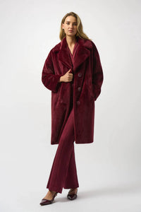 Joseph Ribkoff - FAUX FUR STRAIGHT COAT