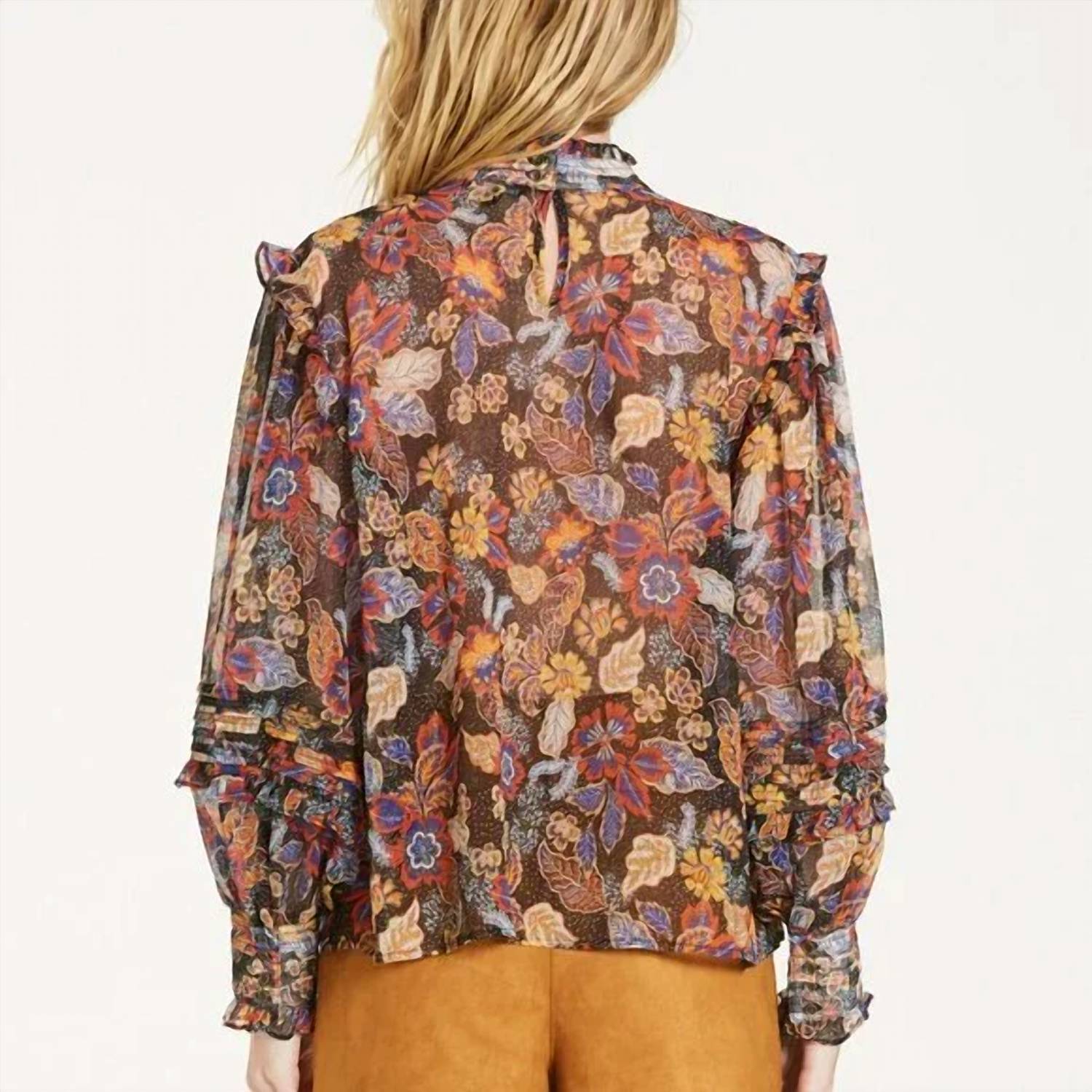 Dear John Denim - Everleigh Pleated Floral Long Sleeve Blouse