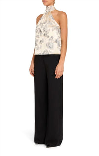 Amanda Uprichard Fontana Delicate Draped Top in snow petal - women's shirt - alternate view