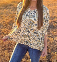 Sterling Kreek Cactus Kreek Top in cream - women's blouse