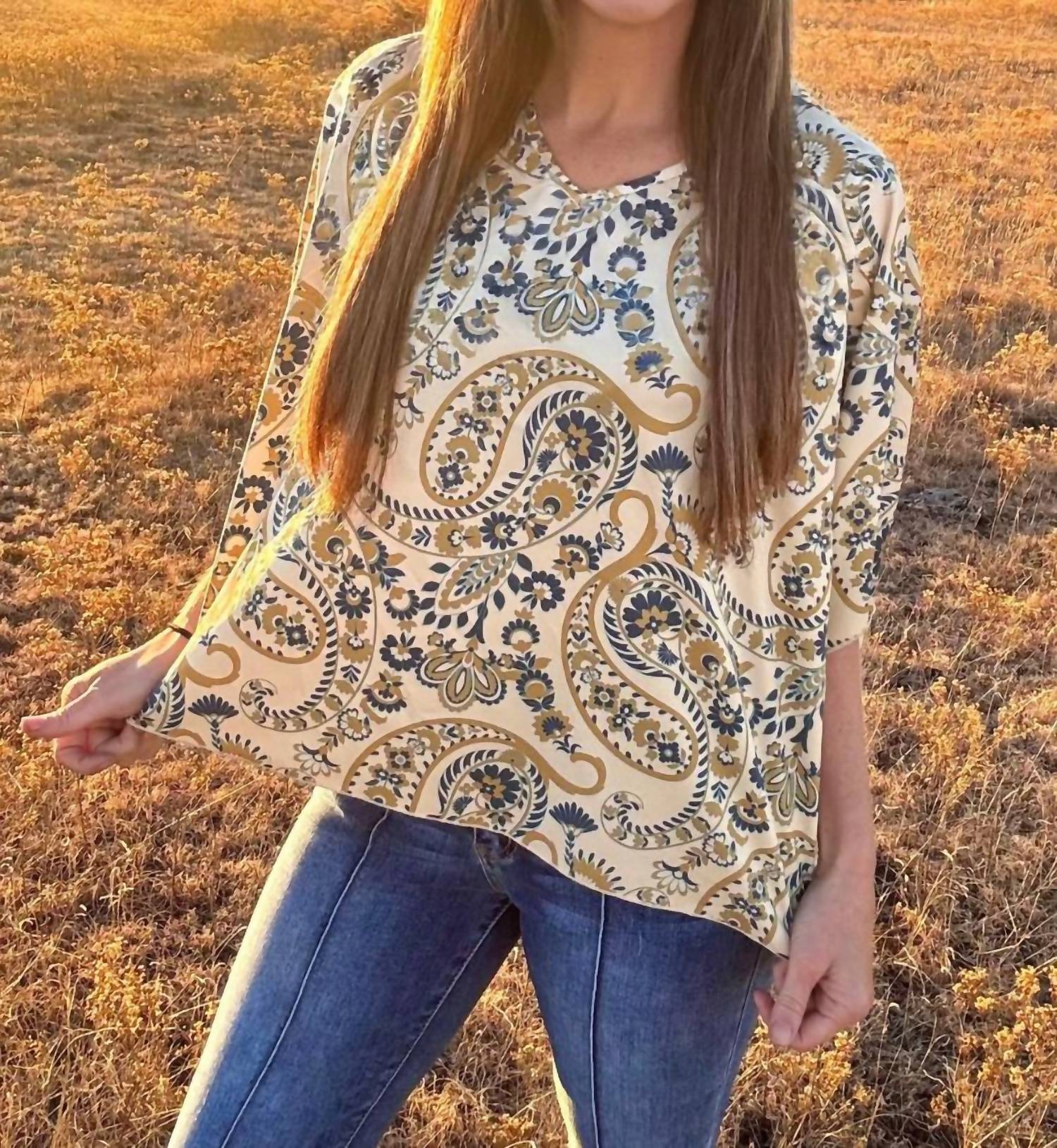 Sterling Kreek Cactus Kreek Top in cream - women's blouse