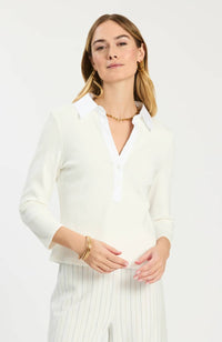 Tyler Boe - Poppy Ribbed Collar Top