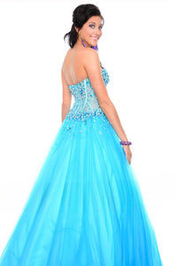 Precious Formals - Fully-sheer Glitzy Ballgown