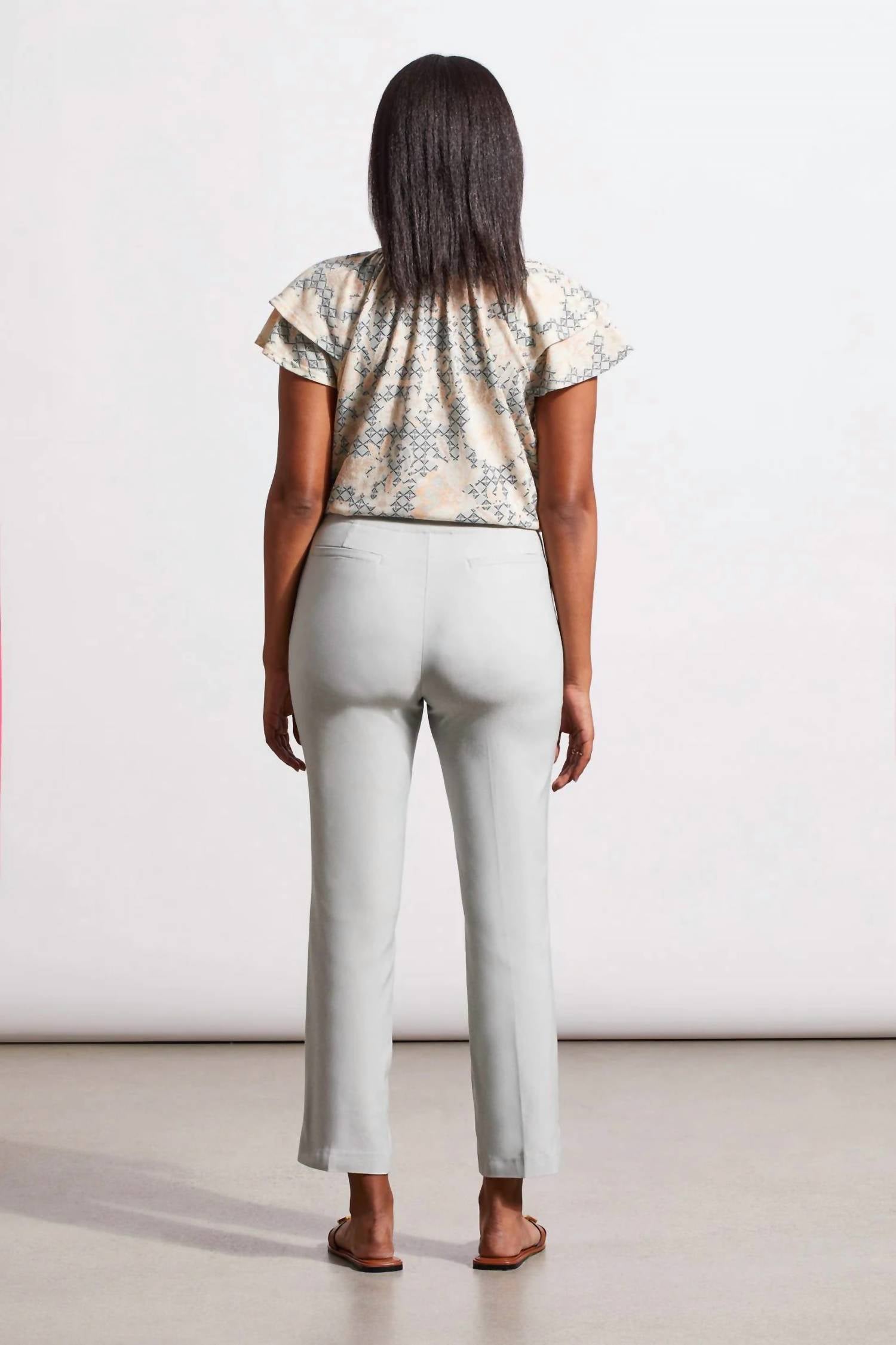 TRIBAL Flatten It Pull On Ankle Pants in smoke - women's pants - alternate view
