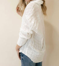 Hem & Thread - Calla Crinkle Button Up Top