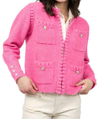 Ivy Jane - Long Sleeve Pearl Edge Pocket Cardigan