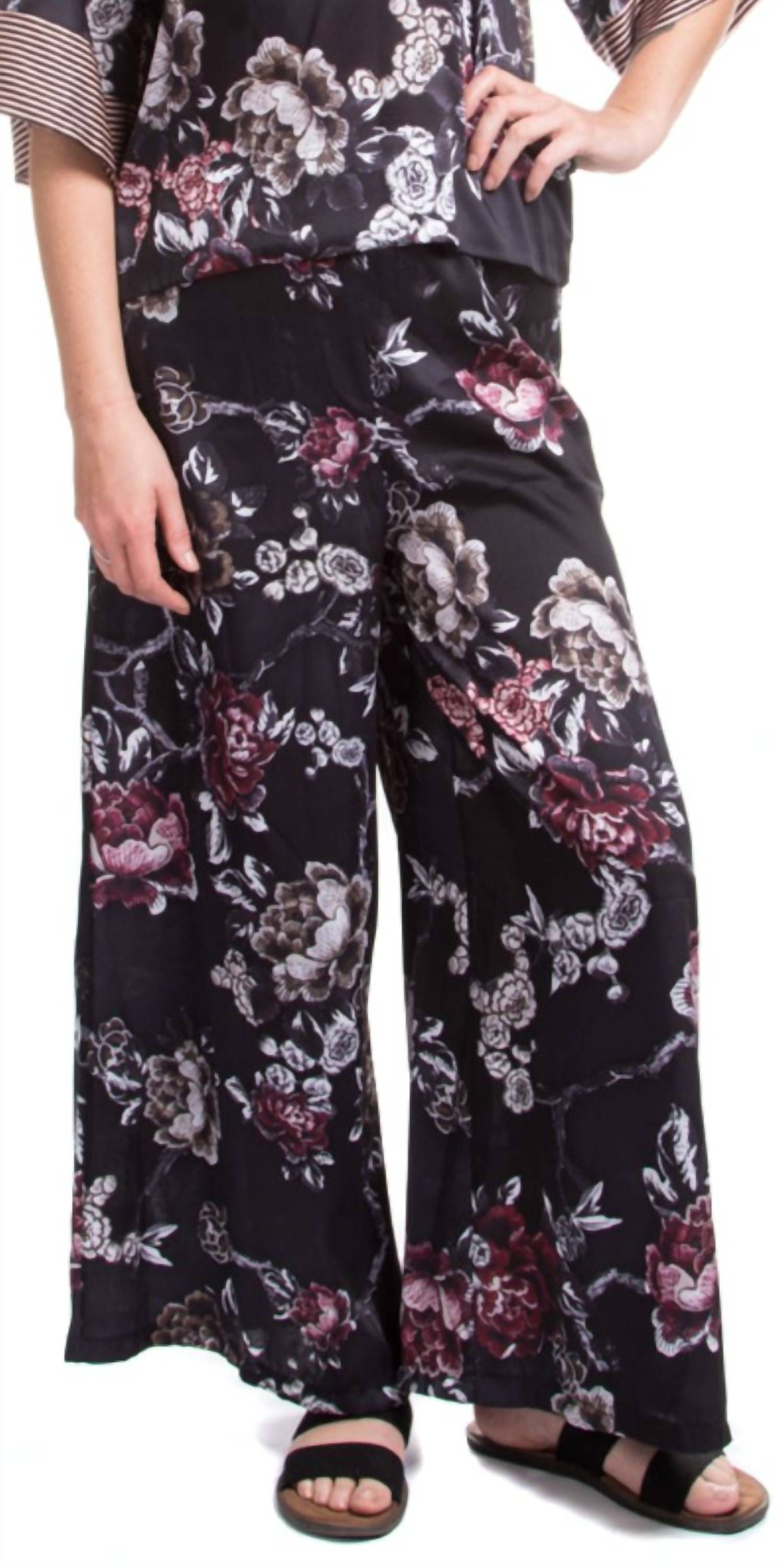 GIGI MODA Midnight Blossom Pants in black - women's pants