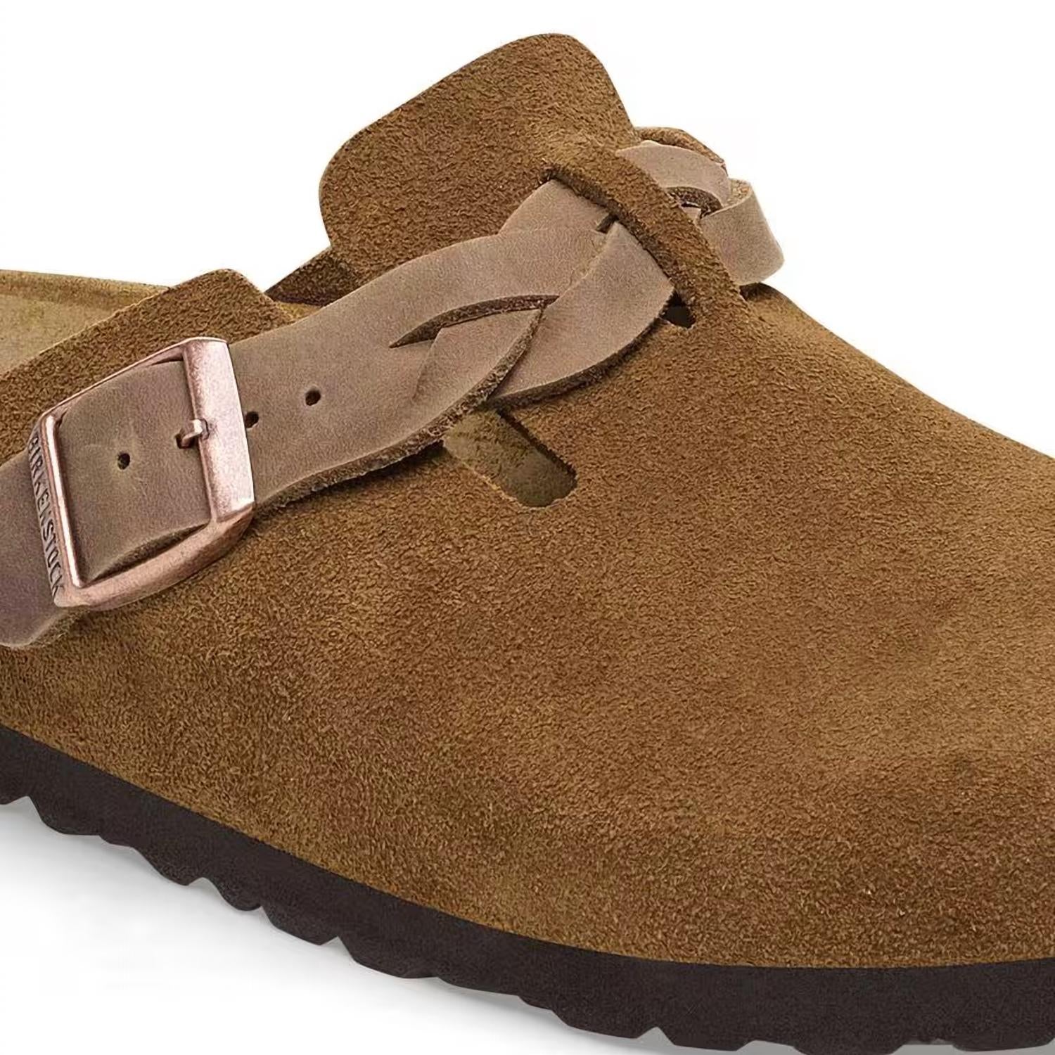 Birkenstock - Women's Boston Braid Suede Oiled Leather Clogs