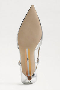 Sam Edelman Women's Toni Slingback Kitten Heel in soft silver metallic - women's heels - view 5