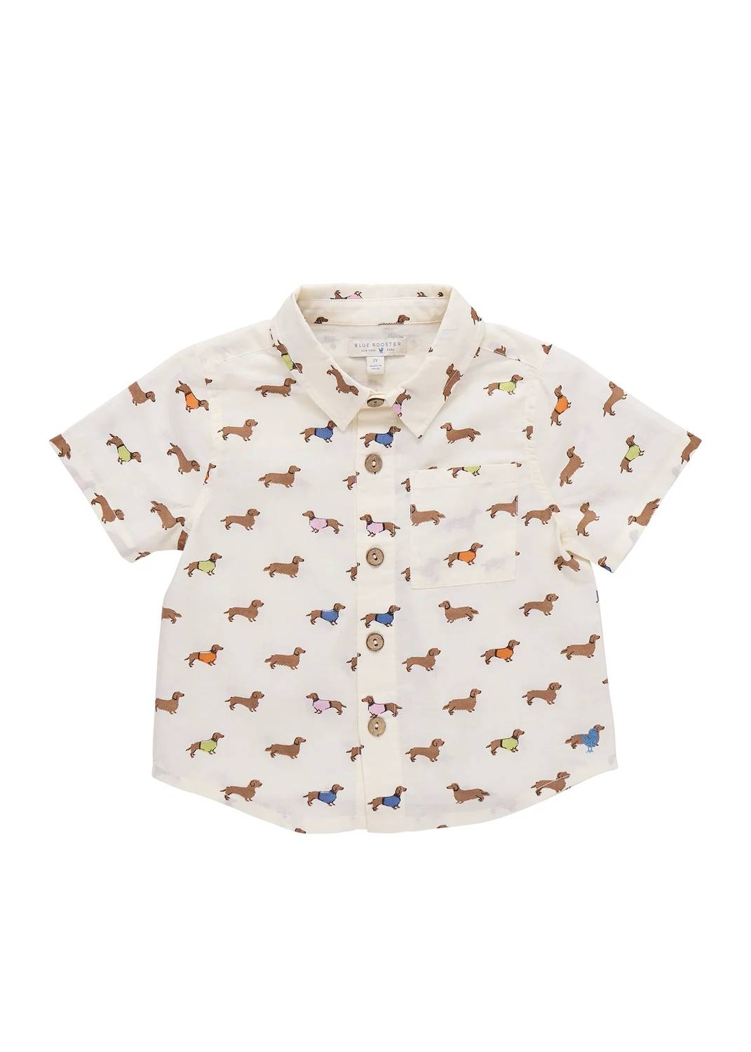 Pink Chicken - Kid's Jack Dachshunds Short Sleeve Shirt