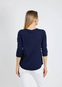 Elliott Lauren - Silvie Rib Three-quarter Sleeve V-neck Tee