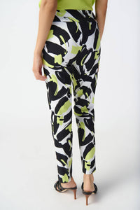 Joseph Ribkoff Amaya Abstract Print Millennium Pull-on Pants in vanilla multi - women's pants