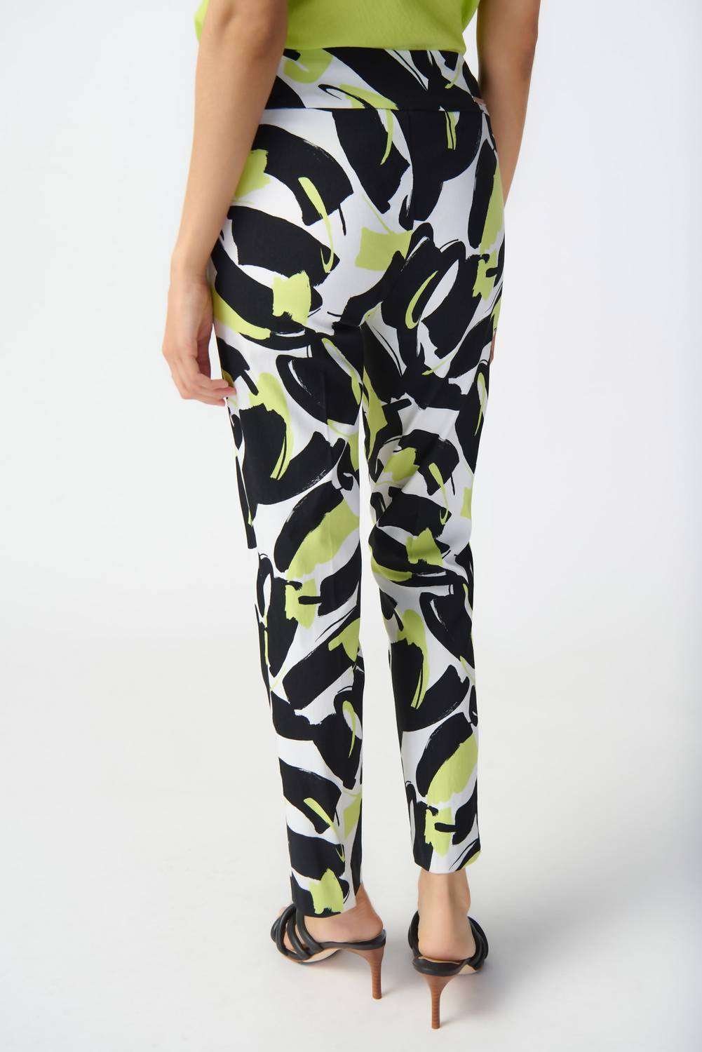 Joseph Ribkoff Amaya Abstract Print Millennium Pull-on Pants in vanilla multi - women's pants