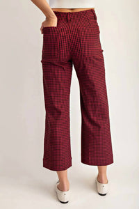 Ee:Some - Gingham Straight Leg Pant