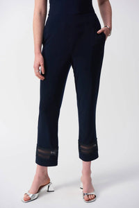 Joseph Ribkoff - Lace Trim Cropped Pants