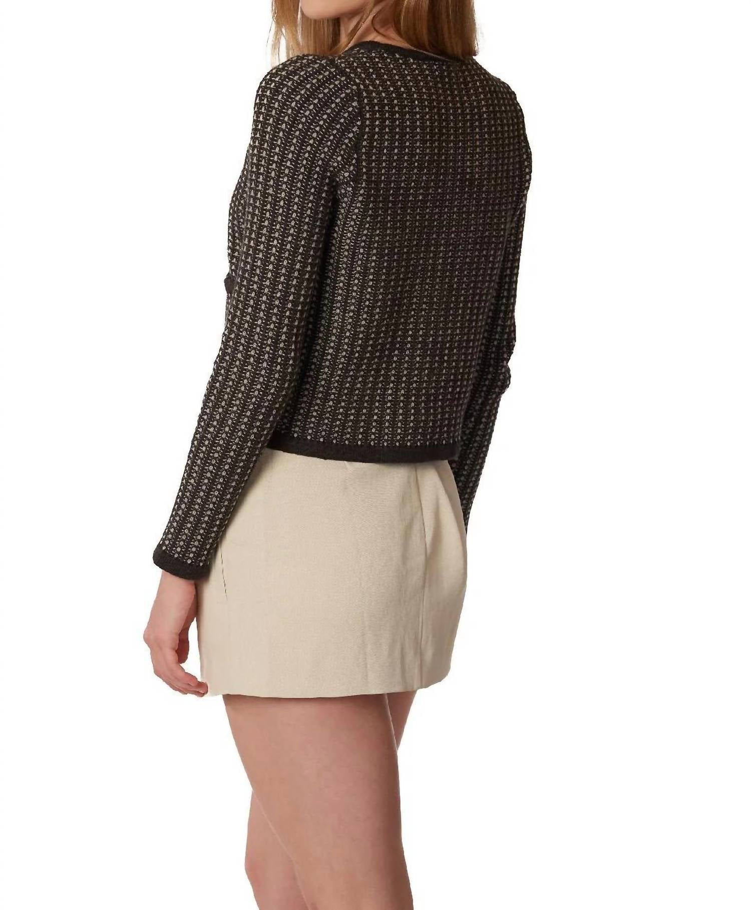 Theo The Label - tweed button cardigan