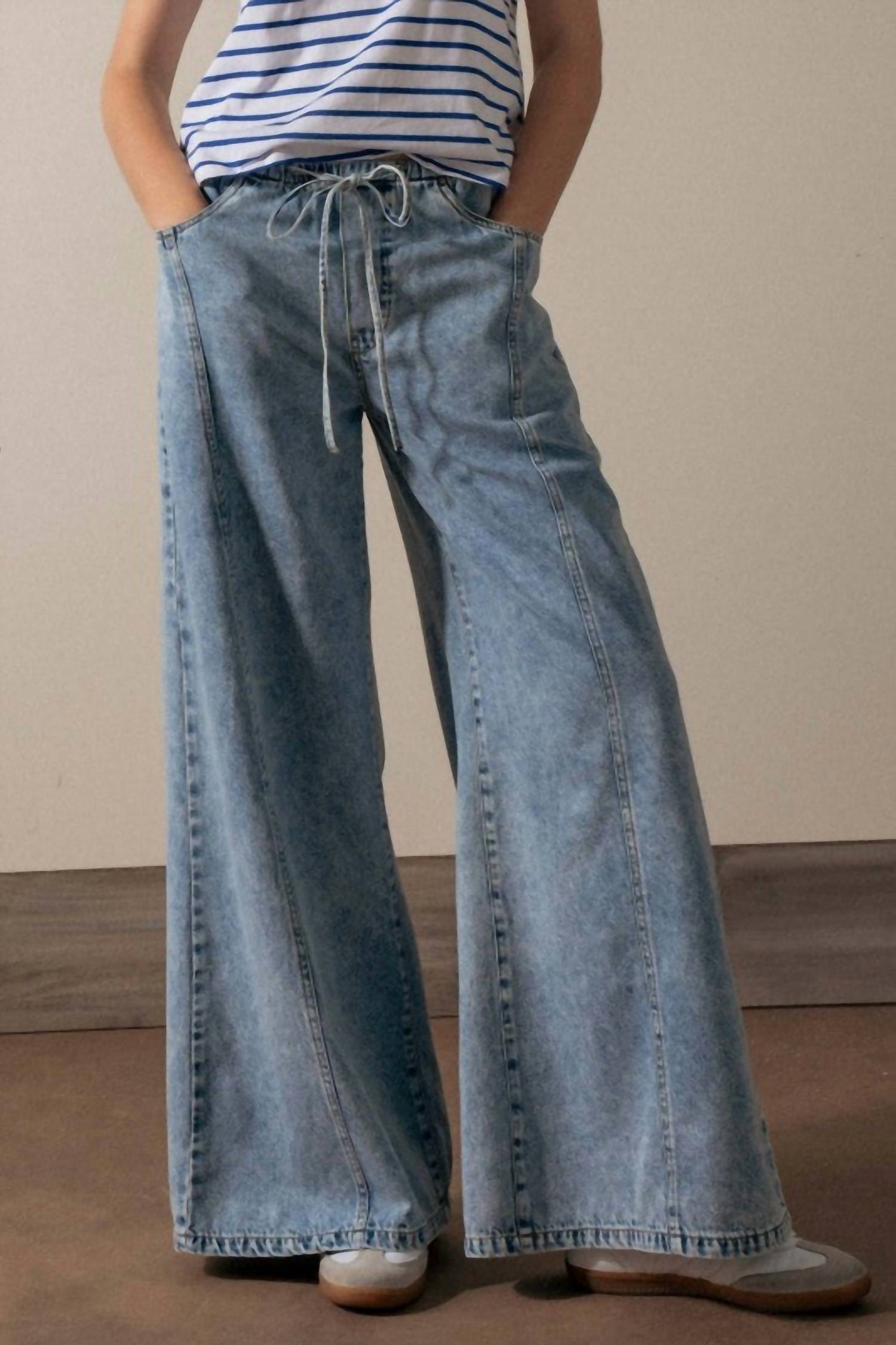 Trend:Notes - Wide-leg Denim Lounge Pants