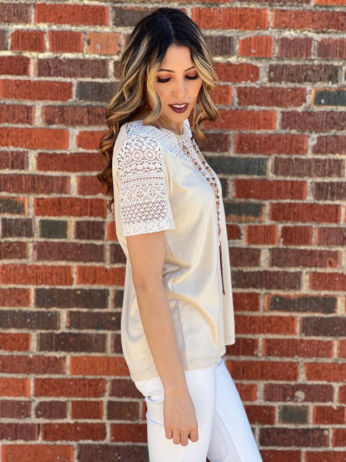 Southern Grace - Don't Worry So Much Lace Top