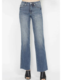 Judy Blue - Mid Rise Tummy Control Straight Jeans