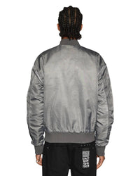 Ksubi Royalty Bomber Jacket in overdye coal - men's jacket - detail view