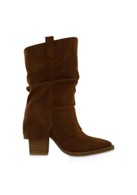 MIA Women's West Boot in cognac bruss - women's shoe - detail view
