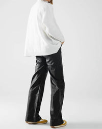 Q2 - Faux Leather Wide Leg Pants