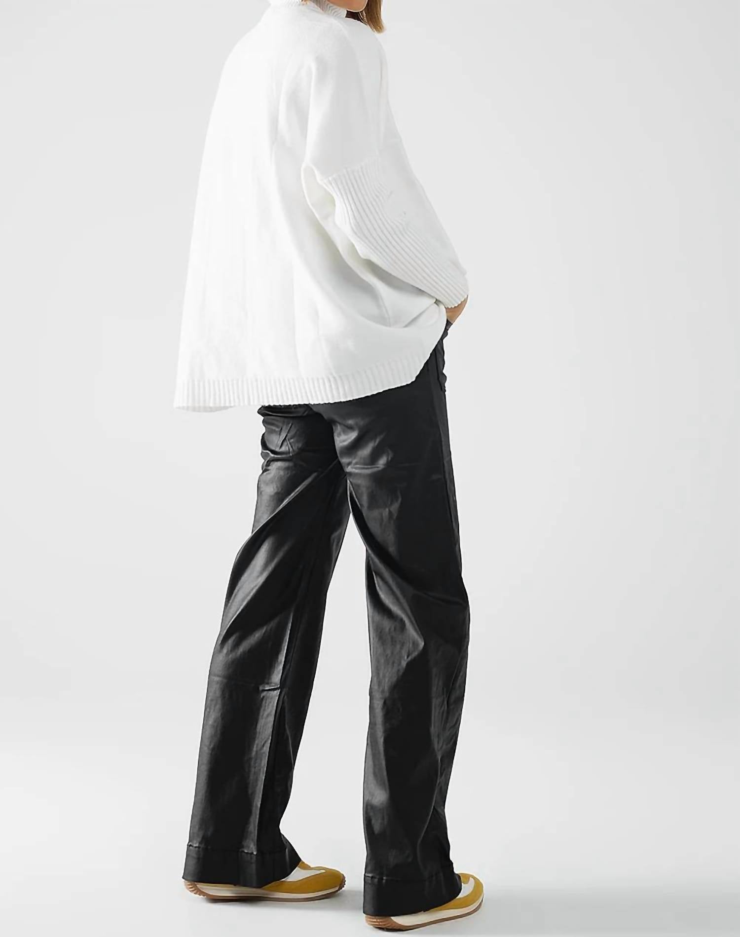 Q2 - Faux Leather Wide Leg Pants