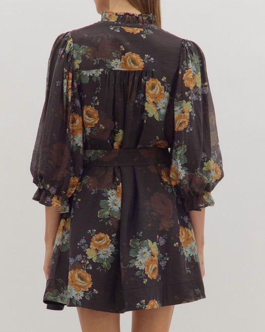 Entro - Ruffle Floral Mini Dress