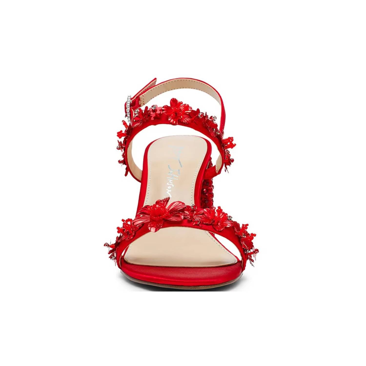Betsey Johnson - Women's Drue Metallic Rhinestone Embellished Dress Sandals
