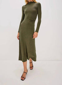 Rails Women's Margaret Midi Dress in heather olive - women's dress