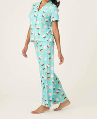 Pj Salvage - Sweet Life Cupcake Print 3-piece Pajama Set
