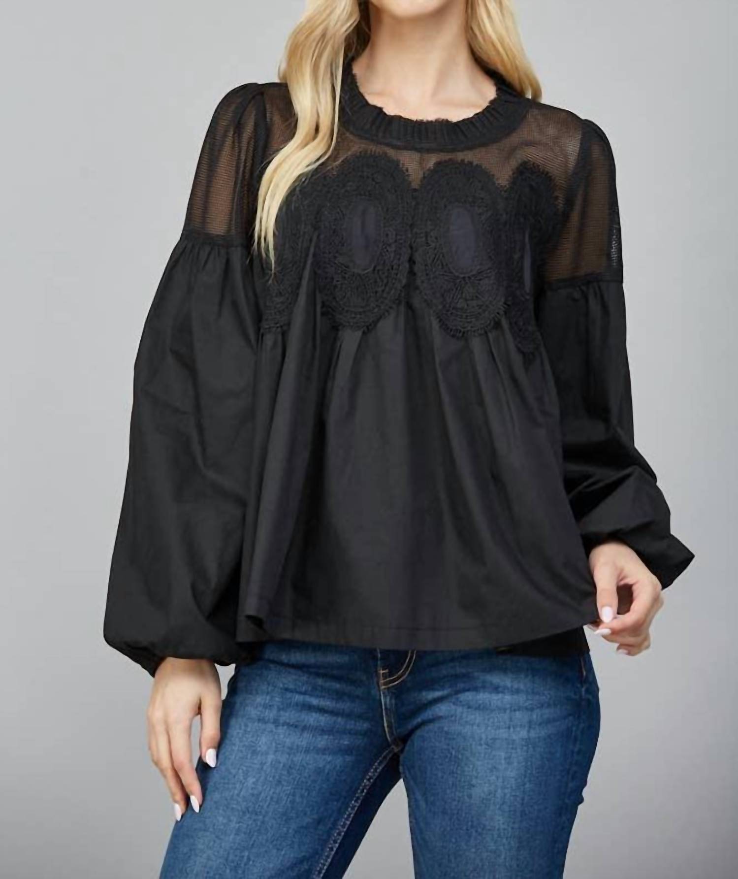 Fate Mixed Emotions Blouse in black - women's blouse