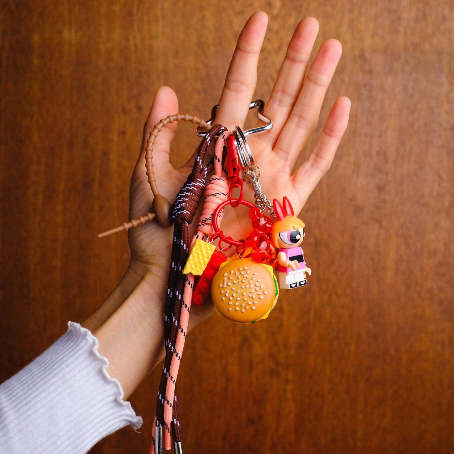 Baggly Charms - Women's Burger Girl Keychain Bag Charms