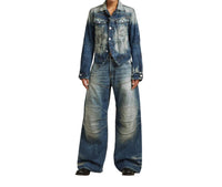 G-Star Rr 5620 Biker Baggy Selvedge Denim Jeans in dark blue - women's jeans - alternate view