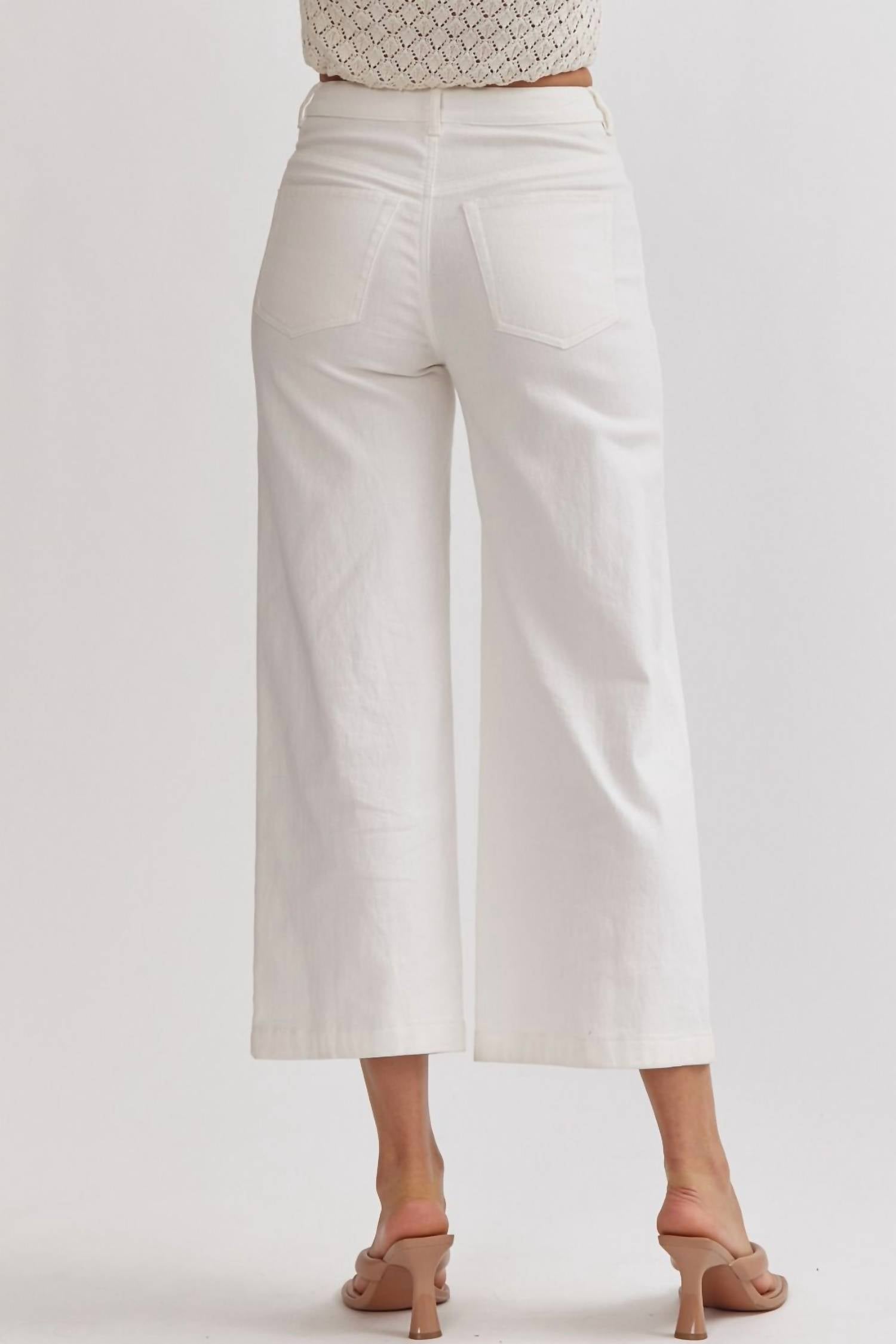Entro - Cropped White Pants