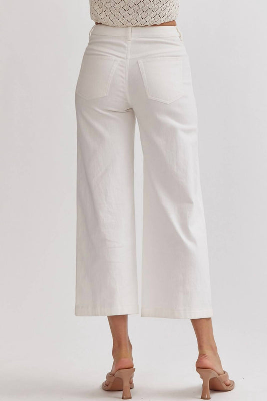 Entro - Cropped White Pants