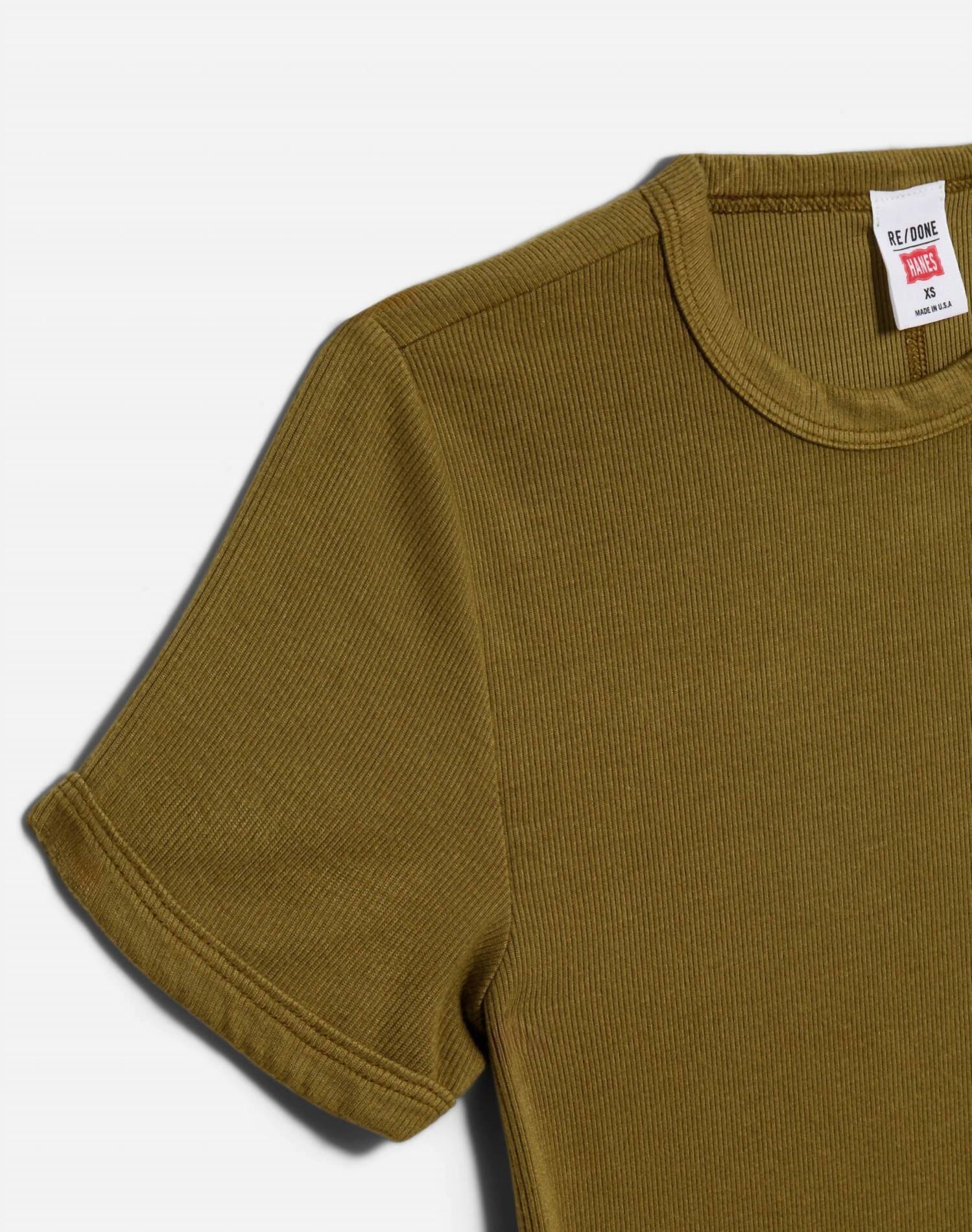 Re/Done - Women's Hanes 90s Ribbed Cap Sleeve Tee