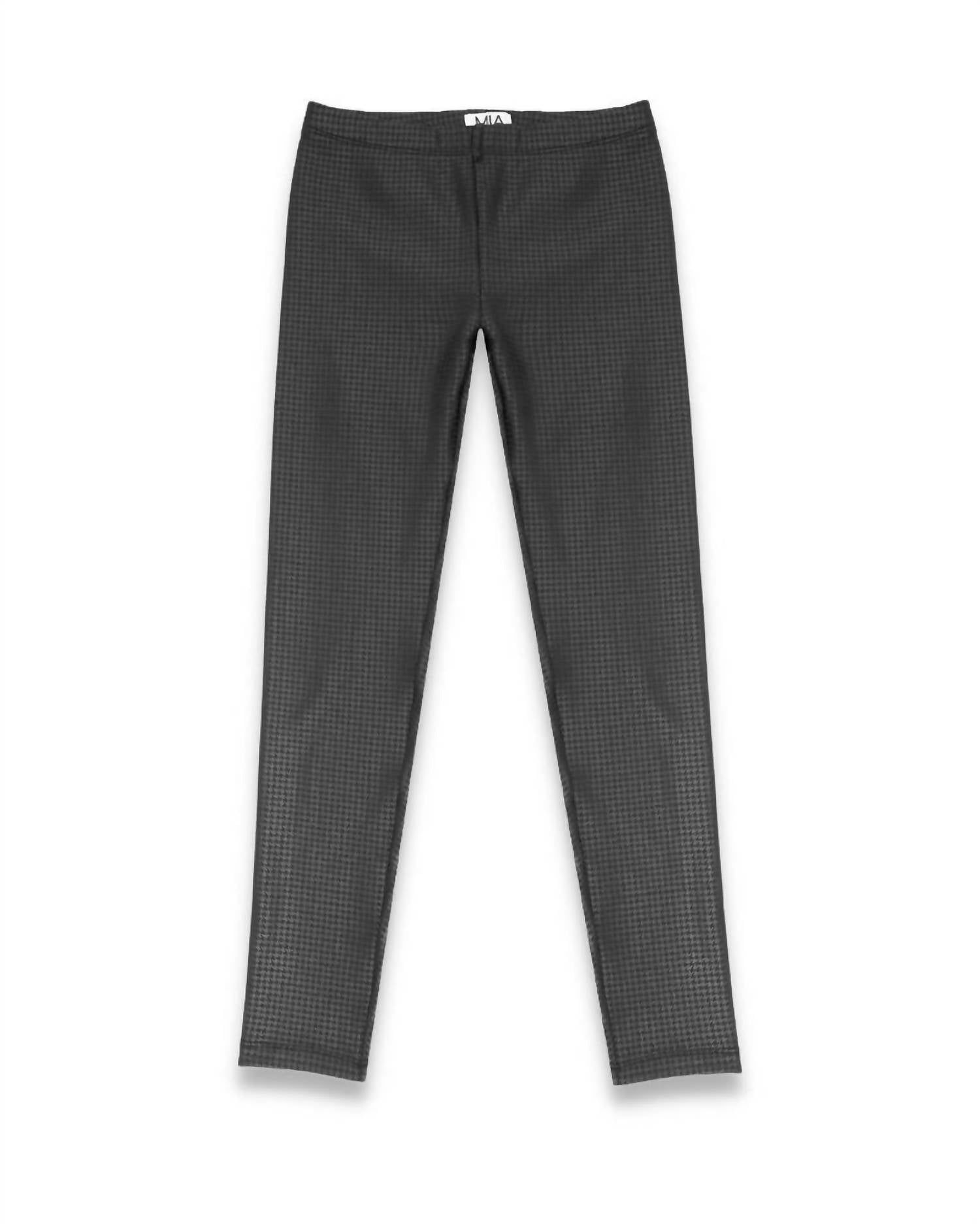 Mia - Girls' Houndstooth Pull-on Leggings