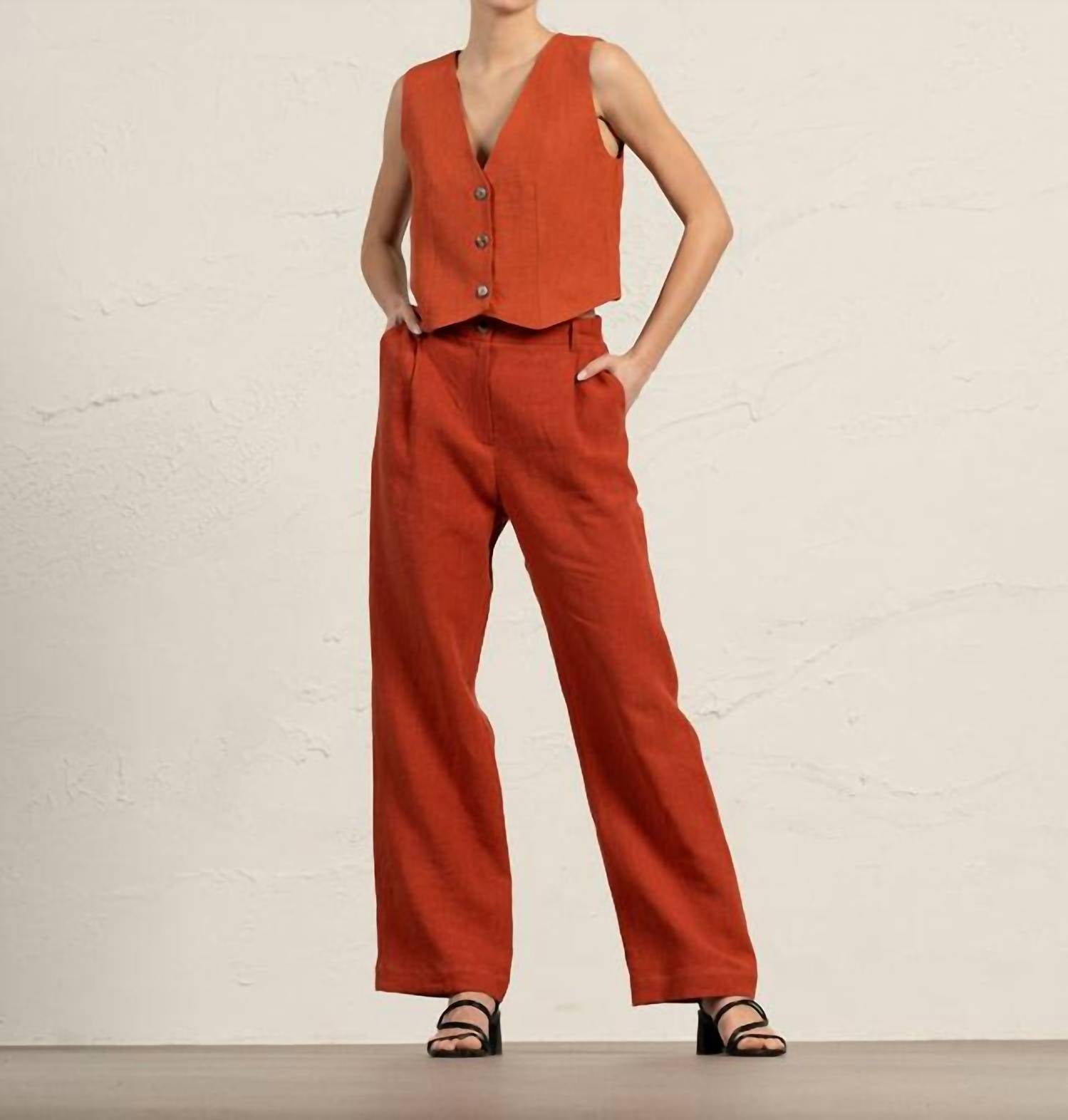 Menique - High Drape Wide Leg Pants