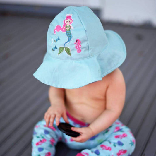 Huggalugs - Baby Girls Mermaid Upf 50+ Sunhat