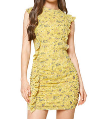 Sugarlips - Nola Floral Print Ruched Dress