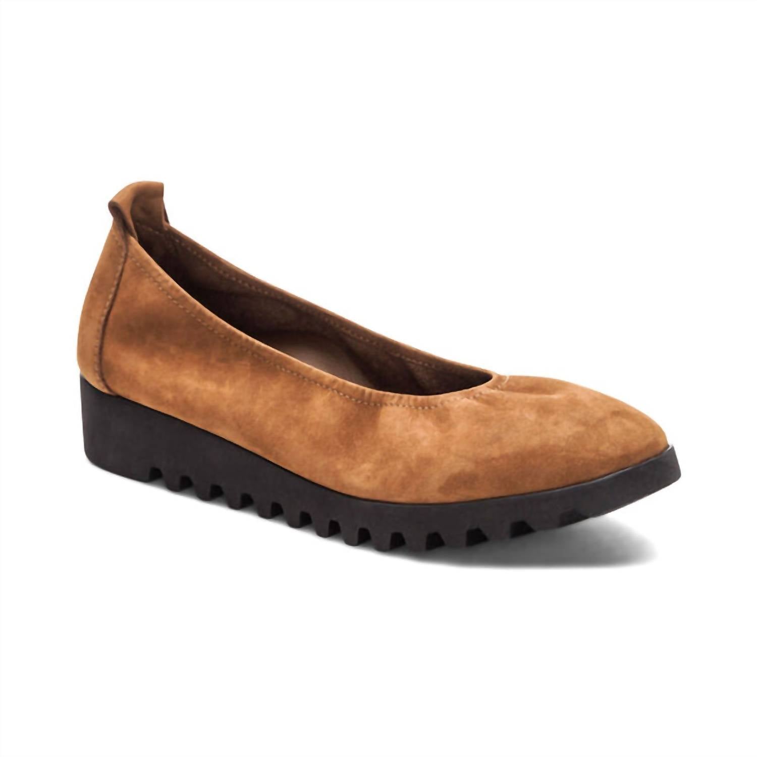 Aetrex Women's Brianna Ballet Flat in scotch 1 - women's flats - alternate view