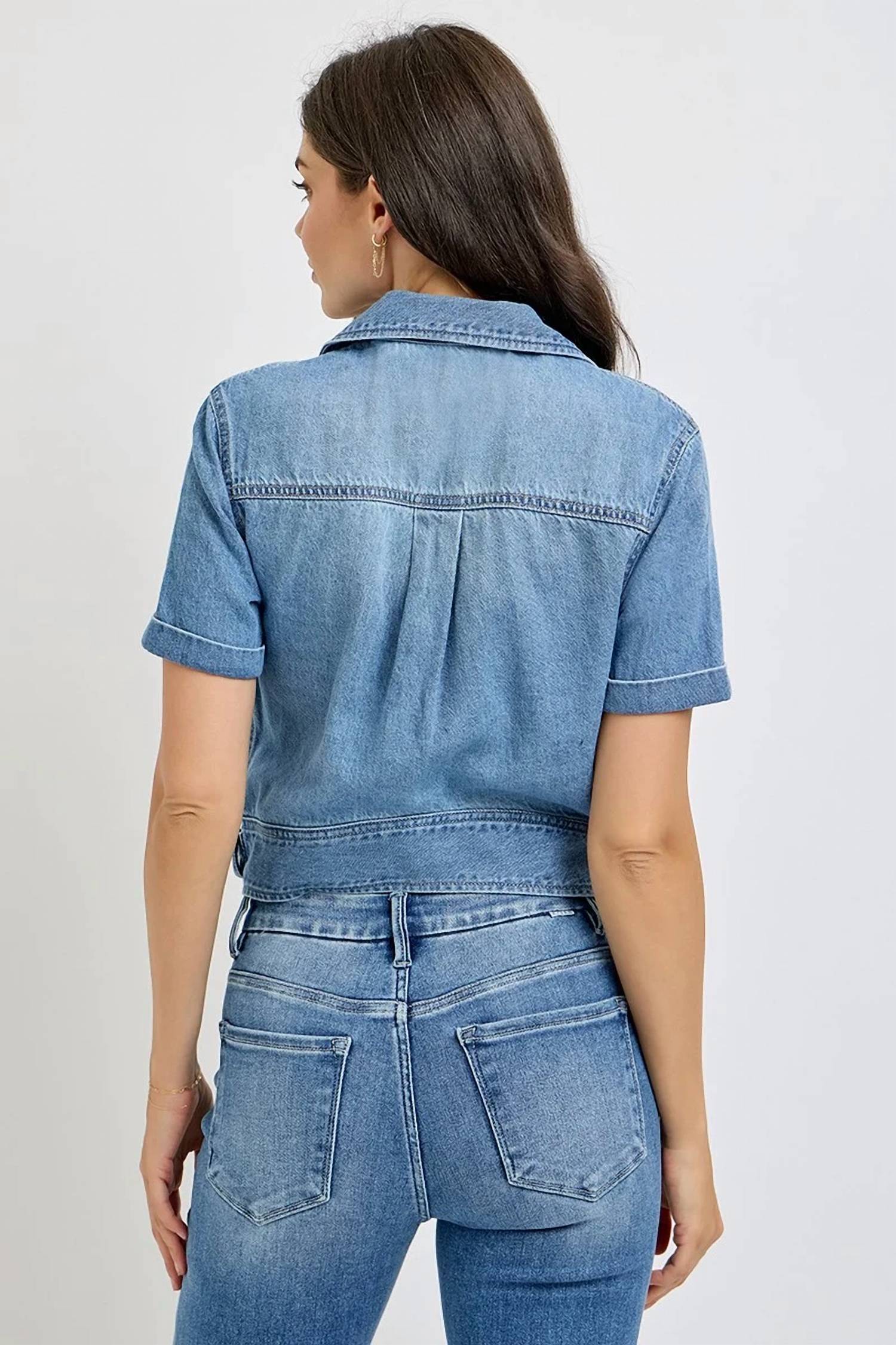 Risen - Shanda Short Sleeve Denim Jacket