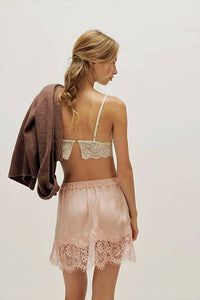 Free People - Meet Me In The Middle Mini Slip Skirt