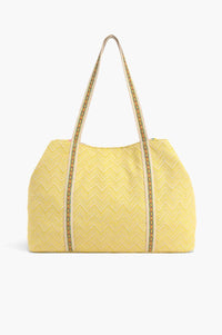 America & Beyond - Women's Blazing Hibiscus Embellished Tote
