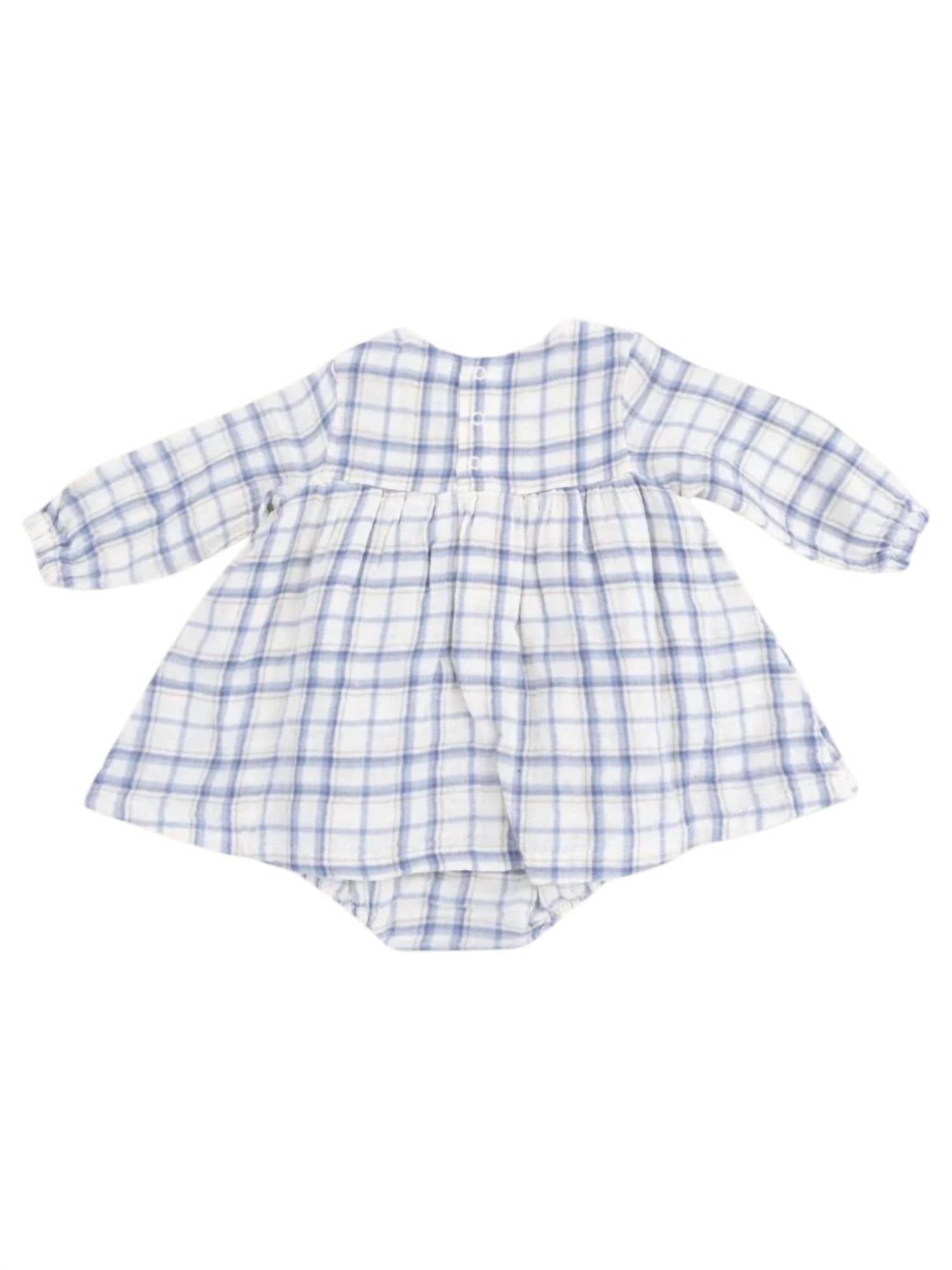 Angel Dear - Plaid Smocked Ruffle Dress