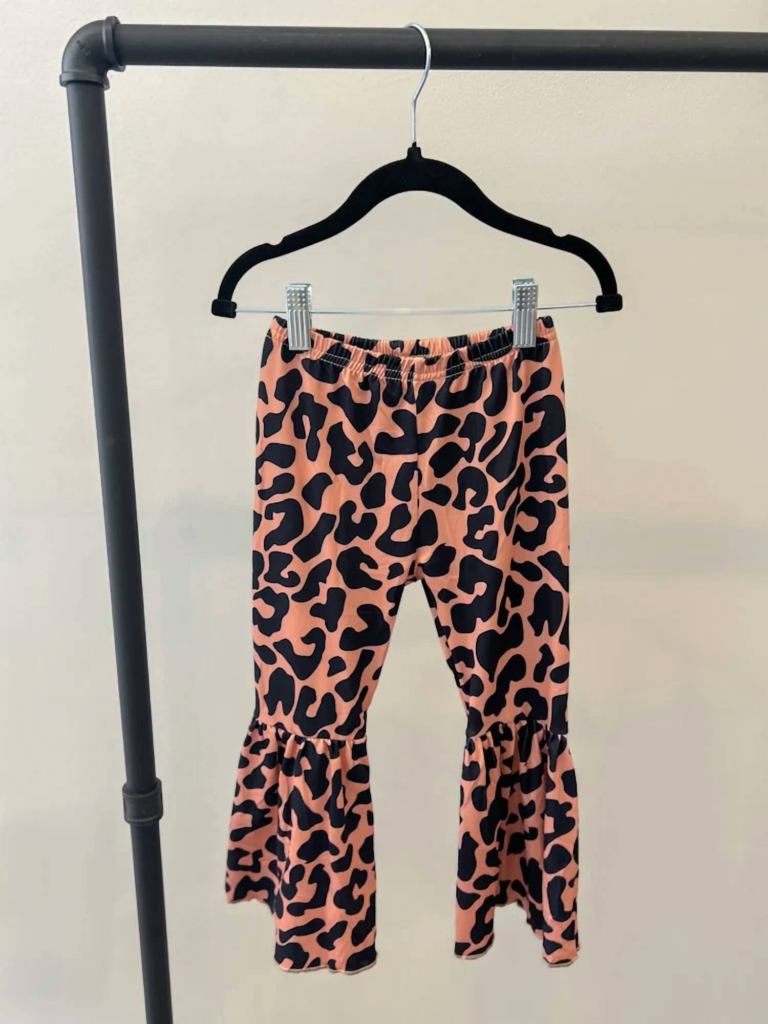 Aier Wholesale - Girls Lil Leopard Baby Flare Leggings